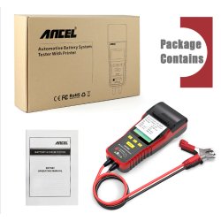 ANCEL BST500 Batteri Tester 12 &amp; 24 Volt, med innebygget Printer.